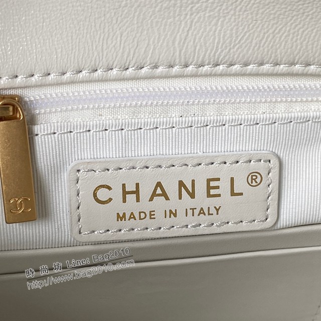 Chanel專櫃新款23p大logo鏈條包 大號AS3855 香奈兒復古油蠟皮腋下包單肩斜挎女包 djc5427